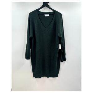 Old Navy Dark Green Knee Length Knit Sweater Dress Size Extra Large NWT